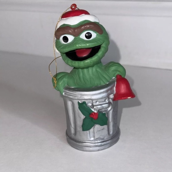 Set Of 4 Vintage Jim Henson Productions Sesame Street Ornaments Bert Ernie Oscar - Picture 7 of 10